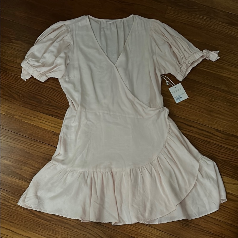 Lauren Conrad Elegant Light Pink Wrap Dress
